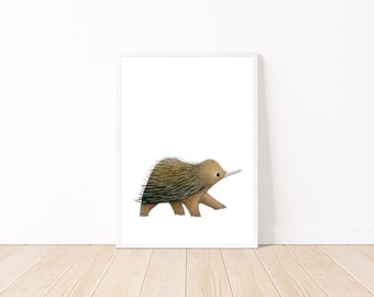 Echidna Puggle Printable Wall Art / Australian Animal Art