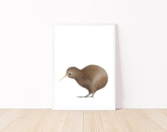 Kiwi Vogel Druckbare Wandkunst / Neuseeland Tierdruck