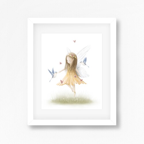 Fairy Princess Print / Girls Bedroom Woodland Fairy Art / Etsy