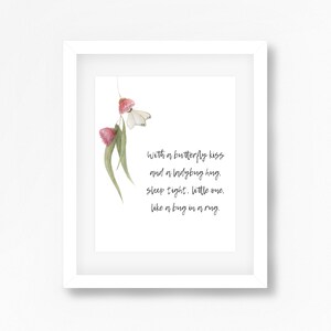 Sleep Tight Little One Like A Bug In A Rug With A Butterfly Etsy