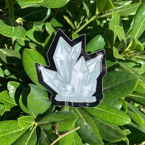 3 inch Quartz Vinyl Sticker-- Waterproof, gemstone, digital art, silicon dioxide, geology