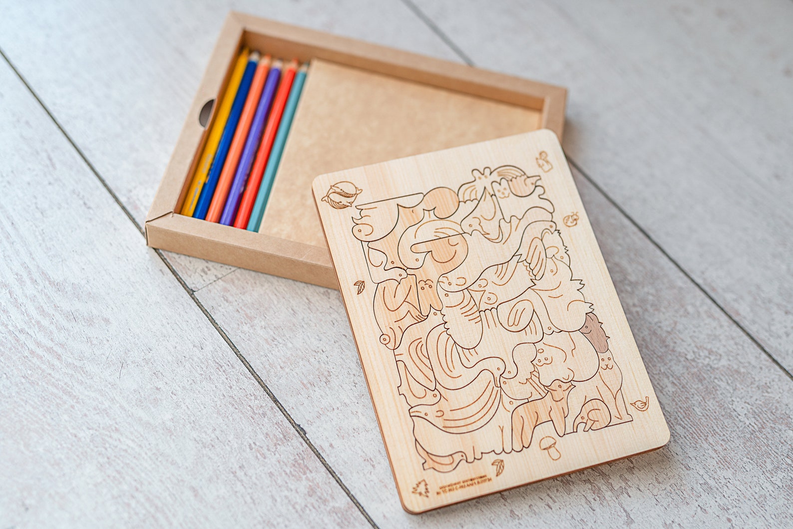 Wooden Puzzles for Kids Reserved Forest Eco Etsy