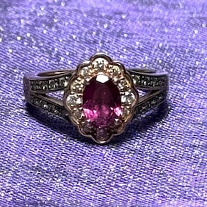 Le Vian 14k Rose Gold Rhodolite Garnet Diamond Ring