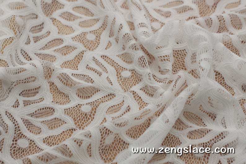 Leaf lace fabricUnique Bridal Lace TopBridal Jacket lace fabric French Lingerie Lace FabricLace Dress FabricLace by the yardFL-07