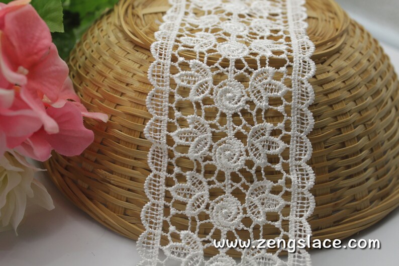 Guipure lace trimVenise Lace TrimBridal Lace TrimWedding Dress LaceBridal Veil LaceOff-White Lace TrimAntique Lace TrimVL-17-WH