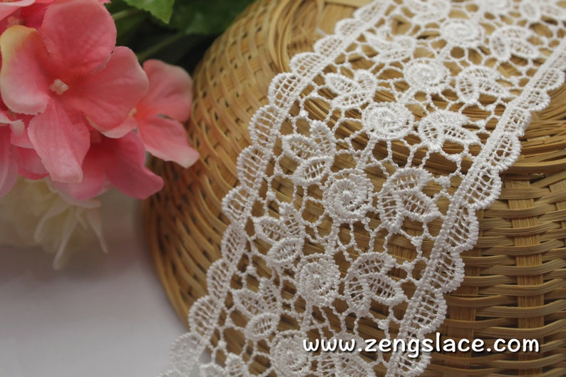 Guipure lace trimVenise Lace TrimBridal Lace TrimWedding Dress LaceBridal Veil LaceOff-White Lace TrimAntique Lace TrimVL-17-WH