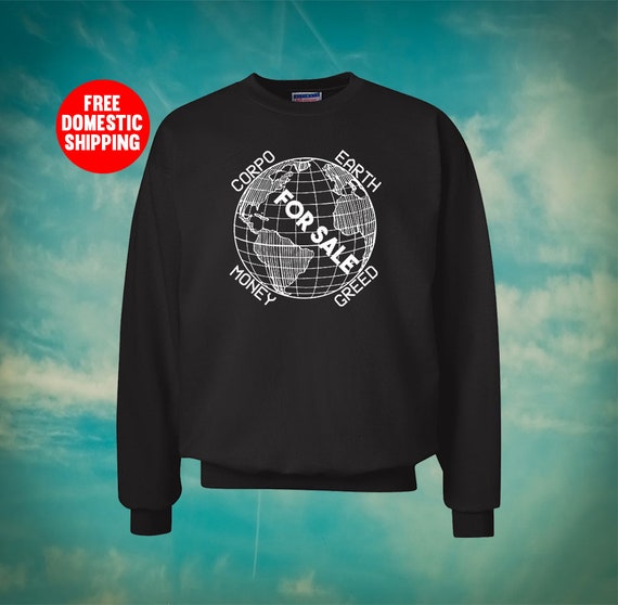 Mens Earth Crewneck Sweatshirt-Unisex