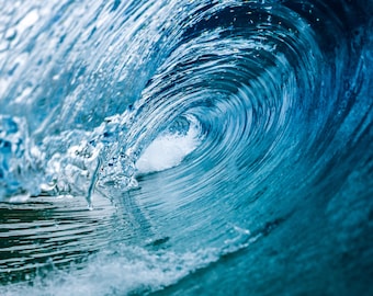 Hawaiian Wave Ocean Photo Print Metal Canvas Fine Art Paper