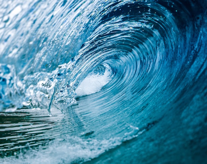 Featured listing image: Hawaiian Wave Ocean Photo Print Metal Canvas Fine Art Paper