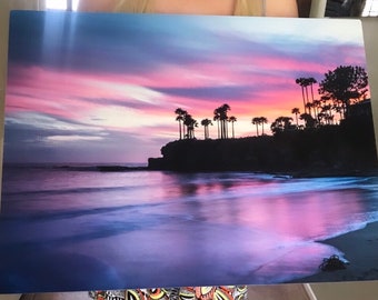 Laguna Beach Sunset Ocean Photo Print Metal Canvas Fine Art Paper