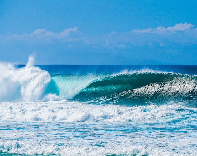 Featured listing image: Pipeline North Shore Oahu Photo Print on Metal Canvas and Fine Art Paper