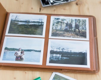 Instax Wide Photo Album for 20 Photos. for Fujifilm Instax Wide 300, 210,  200, 500AF, Fp-100c Photos. Personalized or Blank Cover. 