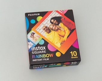 Fujifilm Instax Square Rainbow Film - 10 Photos. Film for Instax SQ camera.