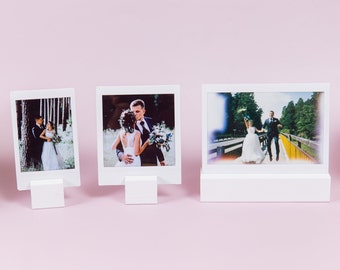 Porte-photo pour photos Fujifilm Instax Mini, Instax SQ ou Instax Wide. Support photo Instax. Porte-photo en bois. Affichage photo, porte-carte.