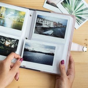 Instax breites Fotoalbum für 64 Fotos. Sofortiges Fotoalbum. Für Fujifilm Instax Wide 400, 300, 210, 200, Evo, Instax Link Wide Drucker.