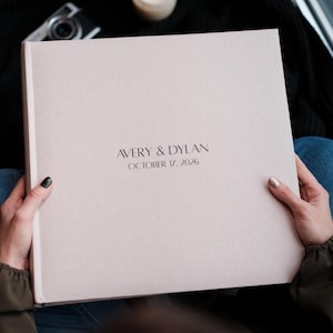 Personalized Linen Photo Album: 500 4x6 Photos. Large Wedding or Family Photo Album 10x15 cm Photos. Christmas Gift for Him and Her