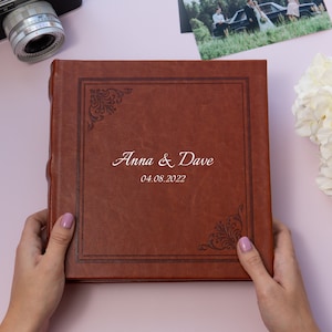 Album fotografico personalizzato 4x6 per 100 o 200 foto. Album fotografico personalizzato con buste per foto 10 x 15 cm. Regalo personalizzato. Album di nozze