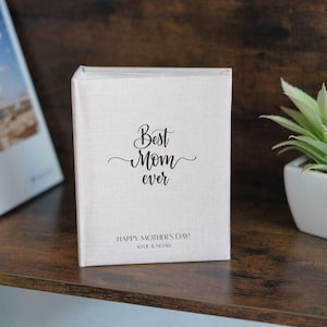 Album fotografico personalizzato per la Festa della Mamma 4x6 per 100 foto. Regalo per la Festa della Mamma. Regalo per la Festa della Mamma. Album fotografico per la mamma. Album fotografico personalizzato in lino.