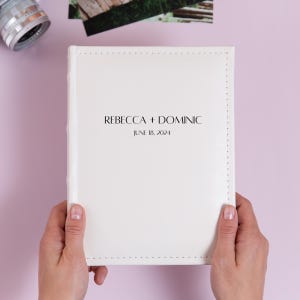 Personalized Photo Album 5x7 for 50 or 100 Photos. Custom Photo Album 5x7 in (13x18 cm). Slip-in Pocket Photo Album. Wedding Photo Album.