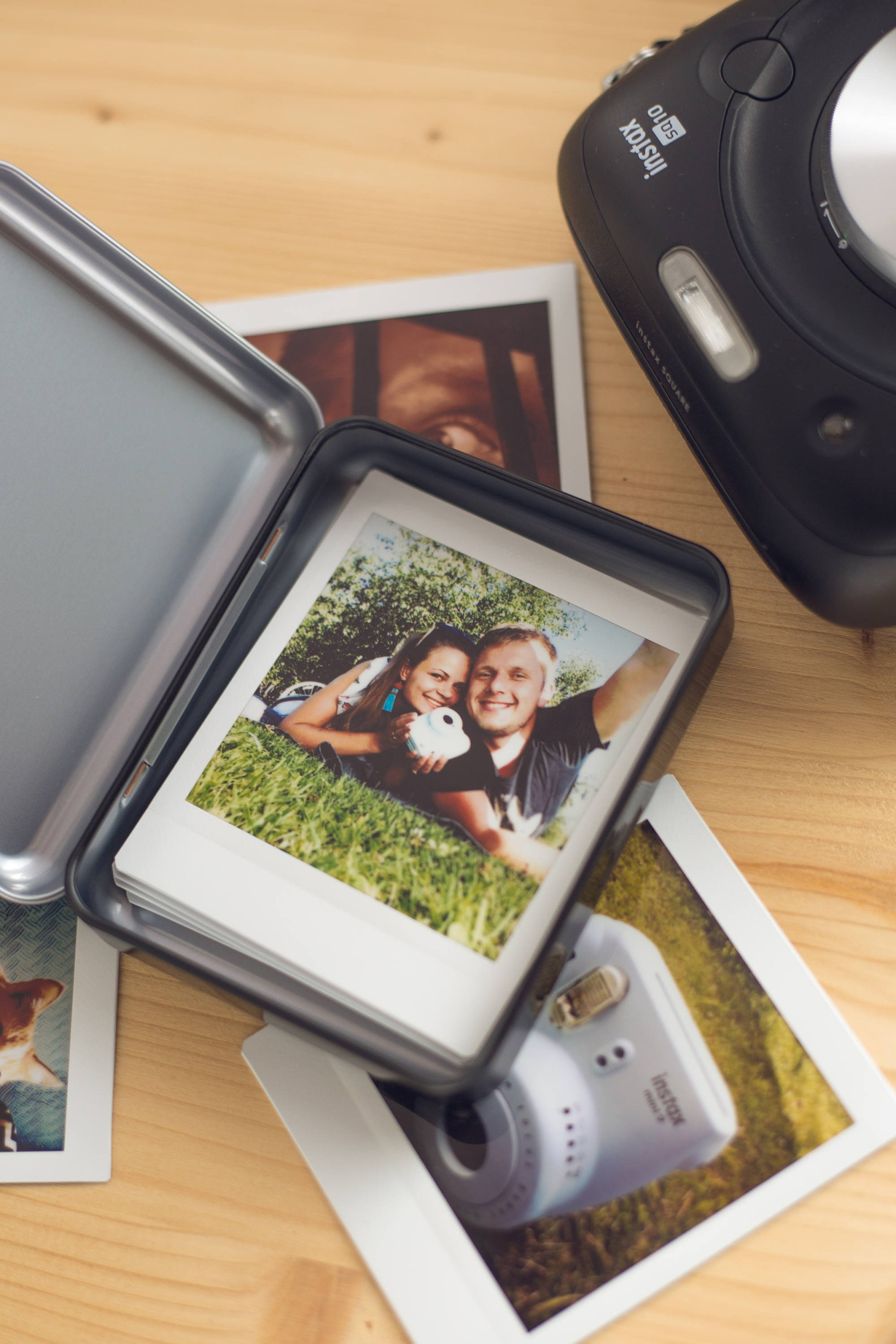 Instax Square Photo Box for 20 Photos. For Fujifilm Instax