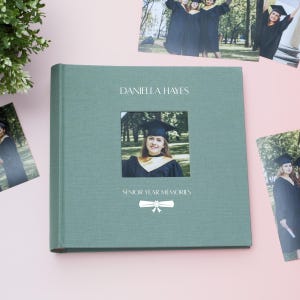 Graduation Photo Album 200 4x6 Photos. Custom Class of 2025 Photo Book. Personalized Graduation Gift. Senior Year Photo Album Linen Cover.