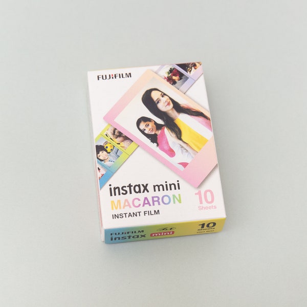 Fujifilm Instax Mini Film Macaron 10 feuilles pour Fujifilm Instax Mini 40, 11, 9, 7 s, 8, 25, 70, 90, Leica Sofort, Share SP-2.