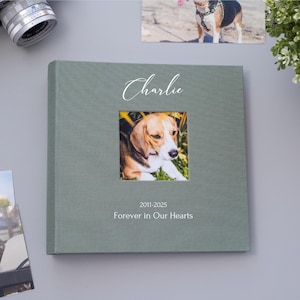 Personalized Dog Memorial Photo Album 4x6 200 Photos. Pet Memorial Gift. Custom Dog Photo Album with Sleeves 10x15 cm. Dog Memorial Album