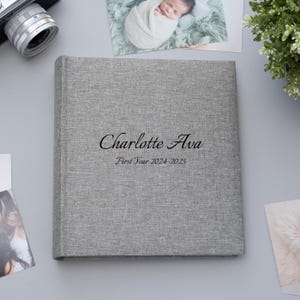 Personalized Photo Album for 4x6 200 Photos. Personalized Linen Photo Album 200 10x15 cm Pockets. Slip-in Photo Album. Custom Wedding Album