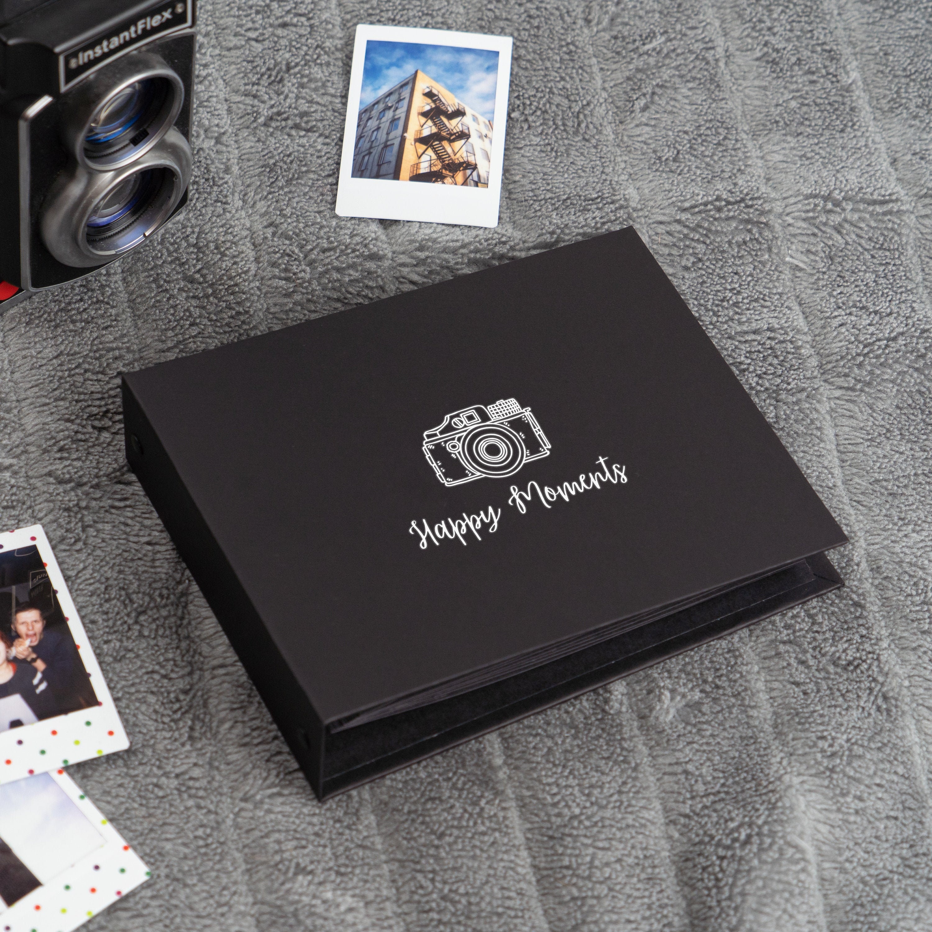 Scrapbook Album, Black Pages, Instax Mini Album, Rose Gold, 6x7.5, 90  Pgs. Mini Scrapbook Album, Photo Album With Black Pages, Travel Scrapbook