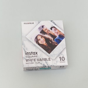 Fujifilm Instax Square film White Marble. Instant Film. For Instax SQ1, SQ20, SQ10, SQ6, Share SP-3 printer, Lomo’Instant Square.