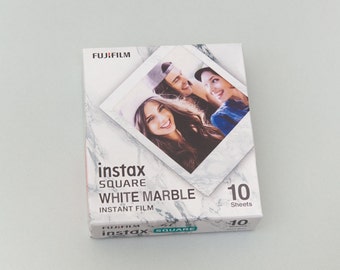Fujifilm Instax Square Film: White Marble Frame (10 Photos)