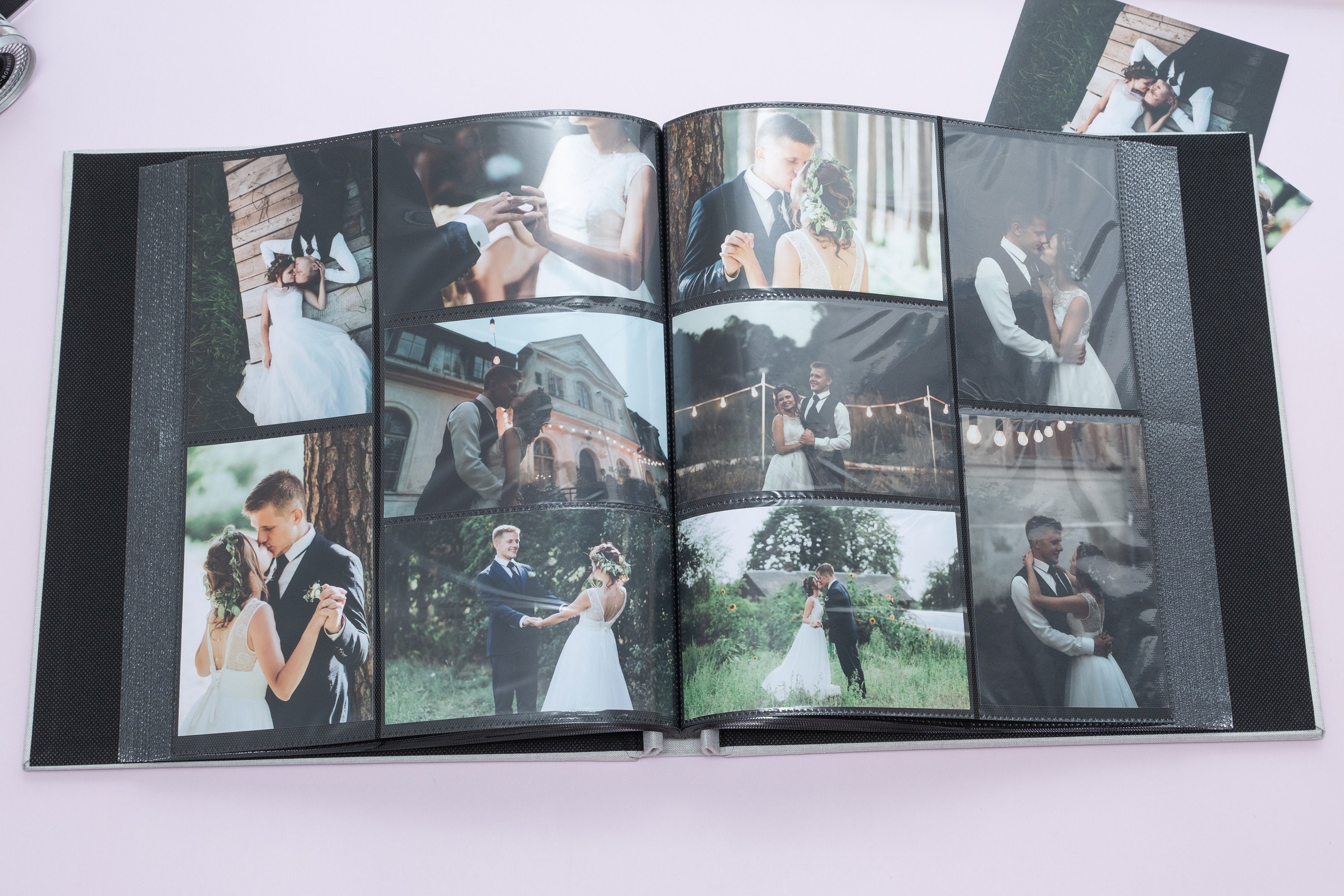 Potricher Photo Album 4x6 1000 Photos Linen Cover Large Capacity Picture Albums For Family Wedding Anniversary Baby Vacation (Pink