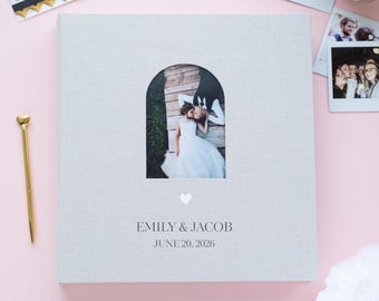 Personalisiertes Hochzeitsgästebuch 60 Seiten. Personalisiertes Polaroid Hochzeits-Gästebuch. Graviertes Foto-Hochzeitsalbum