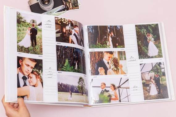 Personalized 4x6 Photo Album for 500 Photos. Large Wedding Photo Album With  500 4x6 Slip-in Sleeves. Vertical and Horizontal Photo Pockets 