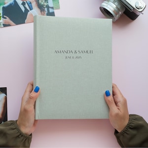 Personalized Photo Album 4x6 for 200 or 300 Photos. Custom Linen Photo Album. Slip-in Wedding Photo Album 4x6 in / 10x15 cm Photos.