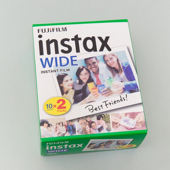 Fujifilm Instax Wide Film 20 Sheets. Fujifilm Instant Film. White Border. Double  Pack 2x10. for Fujifilm Instax 100, 210, 300, Lomo Instant. 