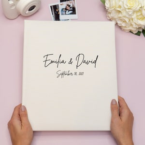 Wedding Guest Book. Personalized Instax Wedding Guest Book with 20 pages. Guest Album. Wedding Album with 108 Adhesive Corners.