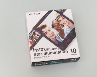 Fujifilm Instax Square Film: Star-Illumination Border - 10 Sheets. Photo Fil for Instax SQ camera