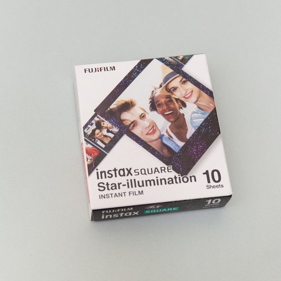 Film Fujifilm Instax Square avec illumination des étoiles. Film instantané.  Pour imprimante Instax SQ1, SQ20, SQ10, SQ6, Share SP-3, Lomo'Instant Square.  -  France