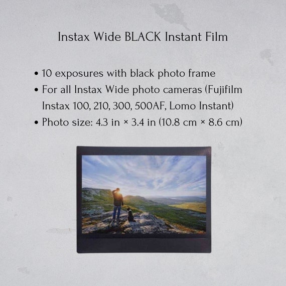 NOUVEAU film instantané Instax Wide BLACK. Film Fujifilm Instax
