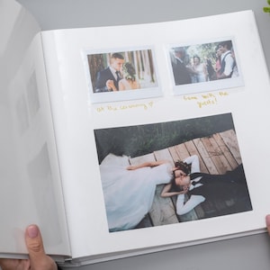 Personalisiertes selbstklebendes Fotoalbum 100 Seiten (50 Blatt). Personalisiertes großes Hochzeitsfotoalbum. Album mit vorgeklebten Seiten. Selbstklebendes Buch