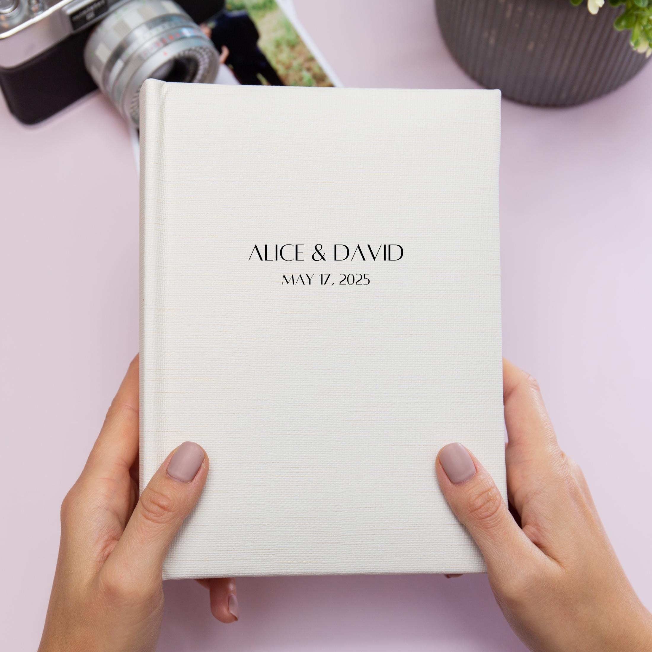 Personalized 4x6 Photo Album for 50 or 100 Photos. Custom Photo Album with Sleeves 10x15 cm. Personalized Gift. Wedding Photo Album