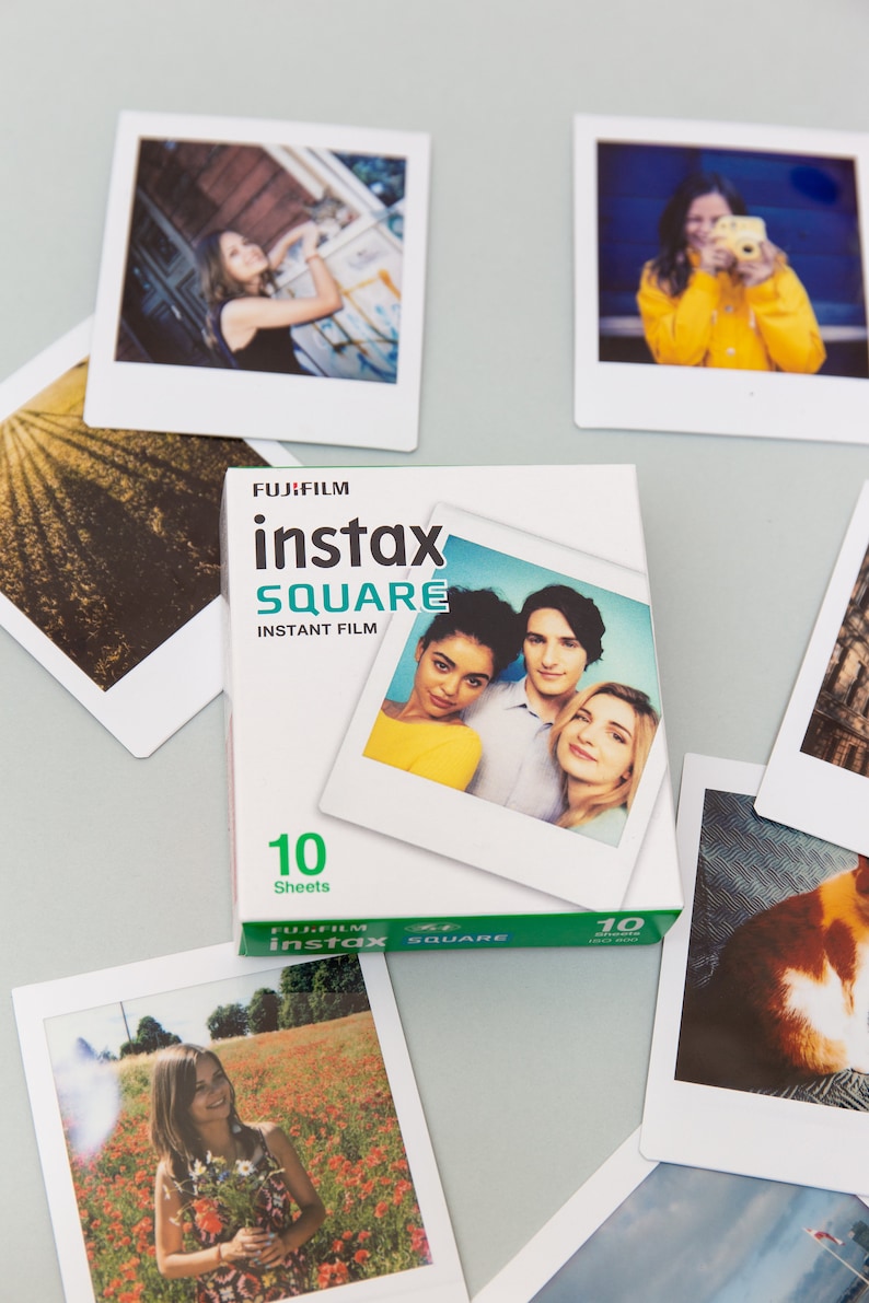 Fujifilm Instax Square film for SQ1, SQ20, SQ10, SQ6, SQ40 photo cameras and Instax Share SP-3 printer.