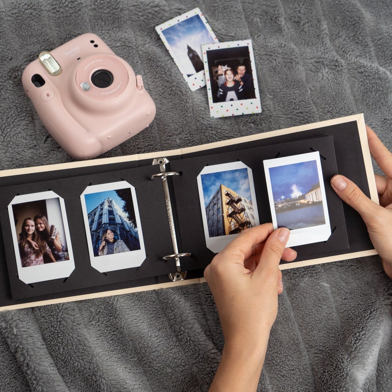 Instax Mini Album. Instax Photo Album for 40 or 60 Photos. Wedding Guest Book. For Fujifilm Instax Mini photos. Blank Cover or Personalized. 