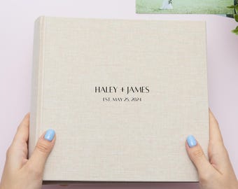 Personalized Self-Adhesive Photo Album 30 Sides. Album for 60 4x6" Photos. Album with Sticky Pages. Wedding Photo Album. Personalized Gift