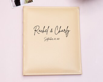 Wedding Guest Book. Personalized Instax Wedding Guest Book with 40 pages. Guest Album. Wedding Album with 180 Adhesive Corners.