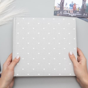 Photo Album for 200 4x6 Photos. Linen Photo Album with 200 10x15 cm Slip-in Pockets. Album for Couples. Photo Album with Sleeves.