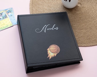 Personalisiertes Sammelkartenalbum für 128 oder 256 Karten. Sammelkarten Sammelkartenbuch. Kartensammler-Organisator, individuelles Geschenk für Sammler