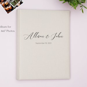 Custom Photo Album 4x6 for 100, 200 or 300 Photos. Photo Album with Sleeves. Slip-in Wedding Photo Album. Personalized Gift imagen 8