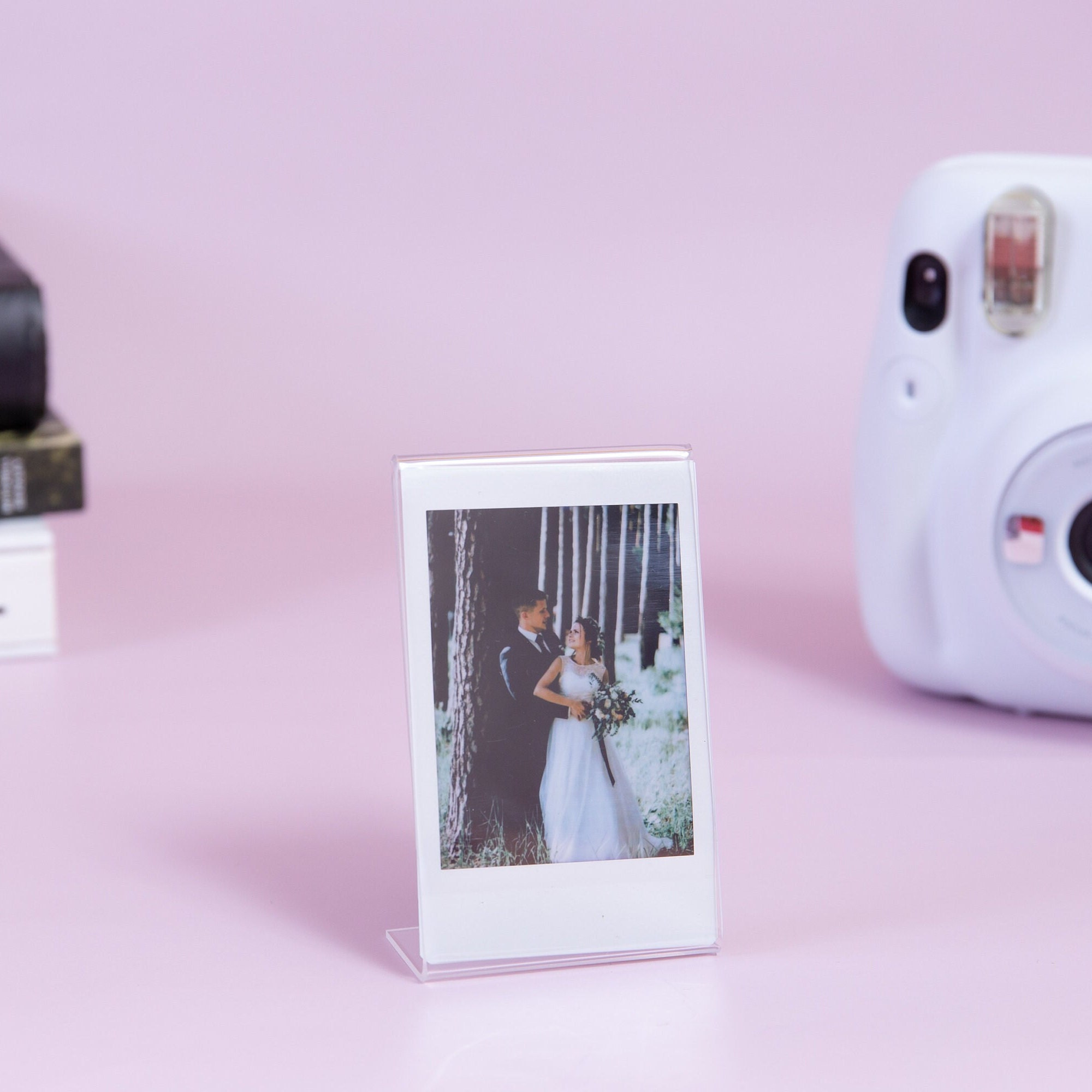 Dekopix Imprimir Revelar Mini Fotos Online Estilo Polaroid o Retro.  Fotografías Pequeñas 5,3x8,4 cm más Caja (12 Mini Fotos, Gris)